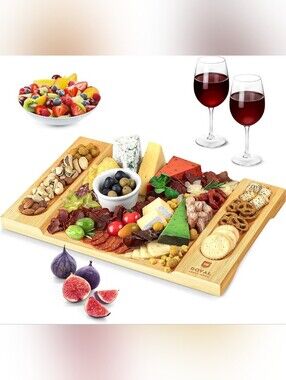 Bamboo Charcuterie Serving Board - Natural Bamboo